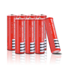 8pcs BRC 18650 6800mAh 3.7V Rechargeable Li-ion Battery Large Capacity Red
