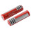 4pcs 3.7V 18650 Li-ion Rechargeable Battery 4800mAh Red for Flashlight 4