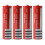 4pcs 3.7V 18650 Li-ion Rechargeable Battery 4800mAh Red for Flashlight 1
