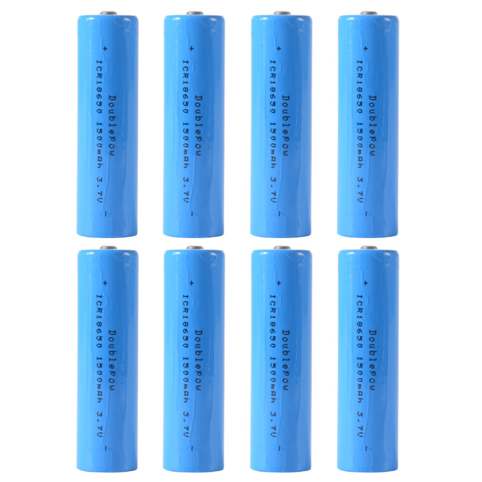 8X 3.7V 1500Mah 18650 Rechargeable Li-Ion Battery For Led Flashlight Torch 7381457029664