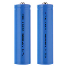 2pcs 18650 Rechargeable Battery 3.7V 2800mAh Blue for Flashlight Headlamp UN040