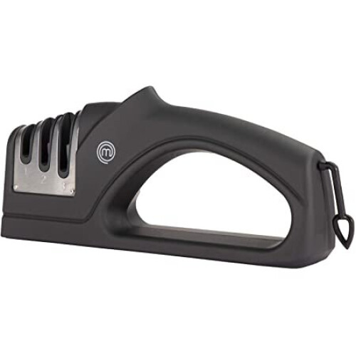 MasterChef Manual 3-in-1 Knife Sharpener, Coarse, Medium & Fine Sharpening, Ergonomic Handle