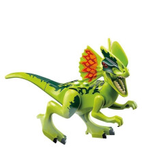 (Dilophosaurus B) Jurassic Dinosaur Building Blocks Park Compatible Major Brand