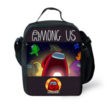 (Red 01) Among Us Insulated Lunch Bag School Outdoor Lunchbox