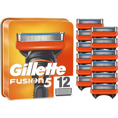 Gillette Ξυραφάκια Gillette Fusion5 για άνδρες, πακέτο 12 λεπίδων αναπλήρωσης
