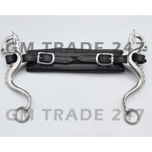 (Silver) Horse Dragon Style Hackamore Shanks with Leather