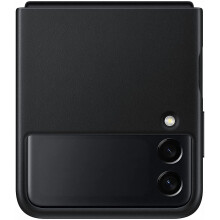 Samsung Galaxy Z Flip 3 Leather Cover Black - EF-VF711LBEGWW