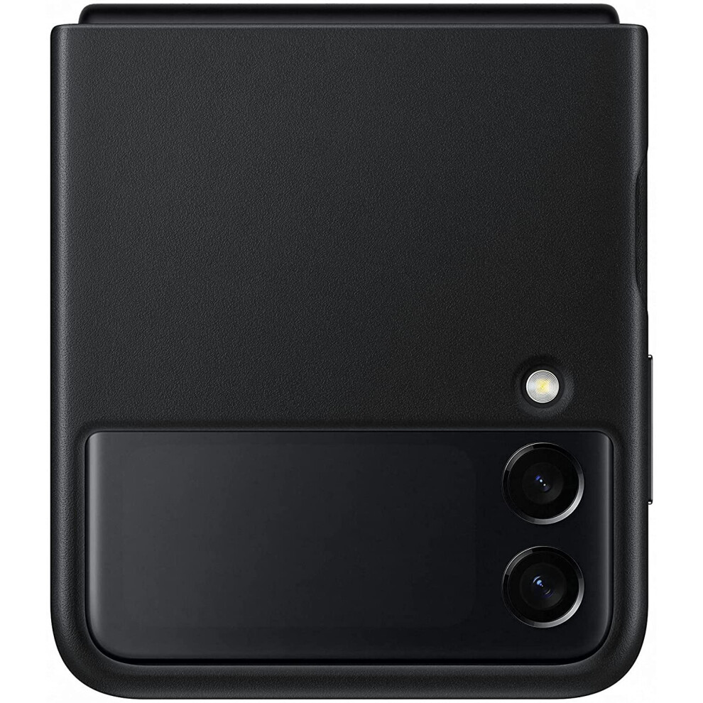 Samsung Official Galaxy Z Flip3 5G Leather Cover - Black