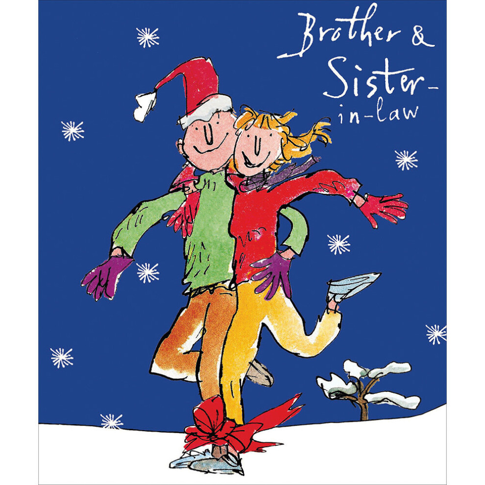Woodmansterne Brother & Sister-In-Law Quentin Blake Christmas Greeting Card Art Xmas Cards