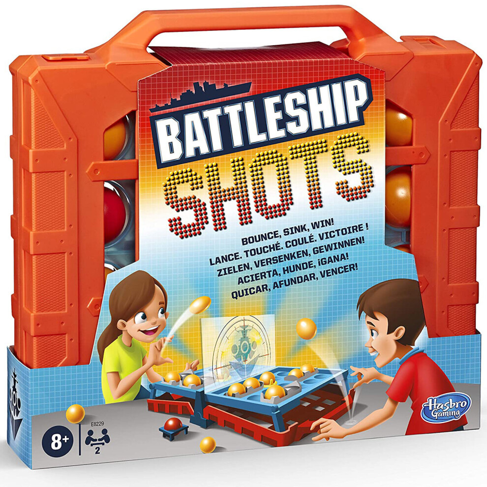 Hasbro Battleship Shots Game Strategy Ball Bouncing 2 Player Fun Family Toy