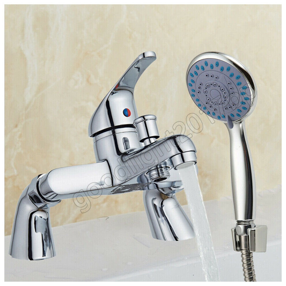 Bathroom Chrome Sink Bath Filler Tap Shower Mixer Taps with Hand Held