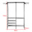 Clothes Rail Large Heavy Duty Wardrobe Organizer Hanging Coat 2