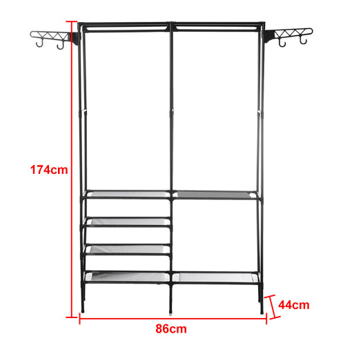 Clothes Rail Large Heavy Duty Wardrobe Organizer Hanging Coat 1