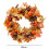 Living And Home 50CM Halloween Fall Maple Pumpkin Wreath 5