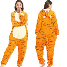 (Yellow Tiger, L) Unisex adult animal one-piece leisure wear pajamas
