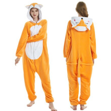 (Fox, M) Unisex adult animal one-piece leisure wear pajamas