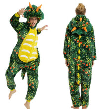 (Green Triceratops, L) Unisex adult animal one-piece leisure wear pajamas