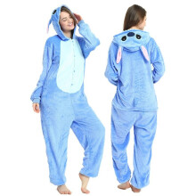 (Blue Stitch, L) Adult unisex animal loose one-piece sleepwear outfit