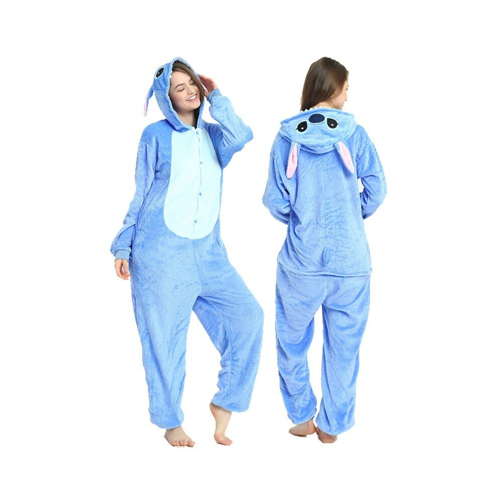 (Blue Stitch, M) Adult unisex animal loose one-piece sleepwear outfit