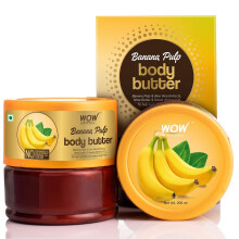 WOW Skin Science Sensitive Banana Pulp Body Butter - No Parabens, Silicones, Mineral Oil & Color, 200 ml