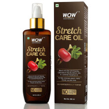 WOW Skin Science Stretch Care Oil to Minimize Stretch Marks & Even Out Skin Tone - Blend of 6 Oils with Rosehip Calendula & Sea Buckthorn Oils - No Pa