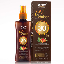 WOW Skin Science UV Water Transparent Sunscreen Spray SPF 30 - Quick Absorbing - Oil Free - with Raspberry Extract, Carrot Seed Extract, Avocado Oil -
