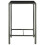 VidaXL vidaXL Garten-Bartisch Grau 70x70x110 cm Poly Rattan und Glas 3