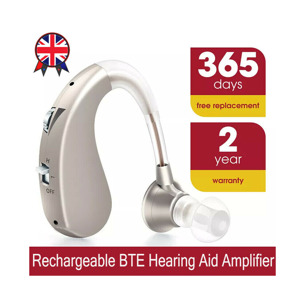 Rechargeable Digital BTE Hearing Aid Adjustable Voice Amplifier