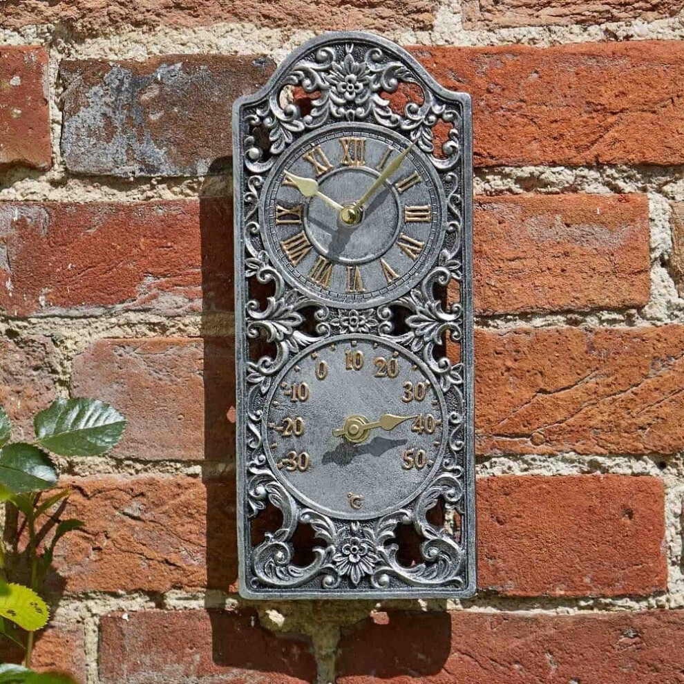 Westminster Wall Clock & Thermometer Outdoor & Indoor