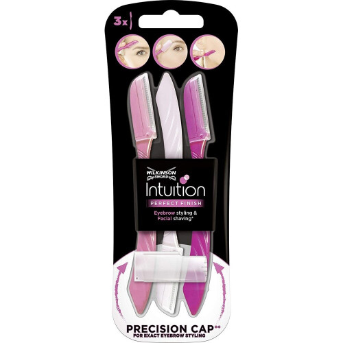 Wilkinson Sword Eyebrow Shaper 3-Pack with Precision Cover - Microguard Blades for Precise Eyebrow Shaping and Gentle Hair Removal (W301551100)
