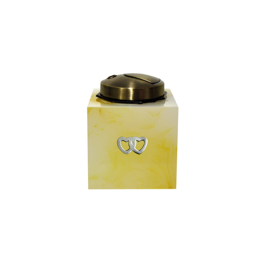 Interlocking hearts table lighter
