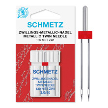 Schmetz Double Metallic Machine Needle -Size 3.0/90 1/Pkg