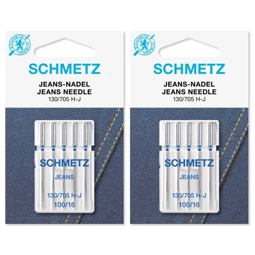 Jean & Denim Machine Needles-Size 16/100 5/Pkg (2 Pack)