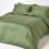 Homescapes (Single, Green) Organic Cotton Extra Deep Fitted Sheet (18") 400 Thread Count with Fully Elasticated Skirt 3