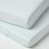 Homescapes (60 x 120 cm, Blue) Cot Fitted Sheets Pack Egyptian Cotton with Fully Elasticated Skirt 330 Thread Count 1