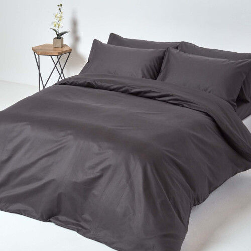 Homescapes (King, Dark Grey) 1000 Thread Count Egyptian Cotton Extra Deep Fitted Sheet (18") with Fully Elasticated Skirt 2