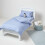 Homescapes (60 x 120 cm, Blue) Cot Fitted Sheets 2 Pack Egyptian Cotton with Fully Elasticated Skirt 200 Thread Count 2