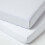 Homescapes (70 x 140 cm, White) Cot Fitted Sheets 2 Pack Egyptian Cotton with Fully Elasticated Skirt 200 Thread Count 1