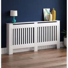 New Radiator Cover White Modern Traditional Wood Grill Shelf Cabinet Furniture