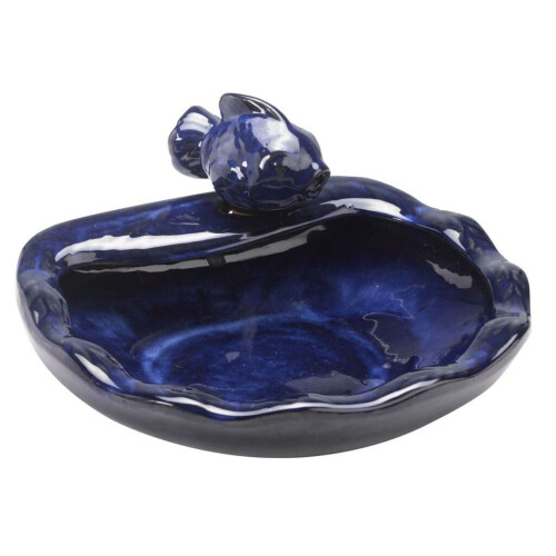 Smart Garden Smart Solar Powered Ceramic Fish Water Fountain Garden Feature Blue 2