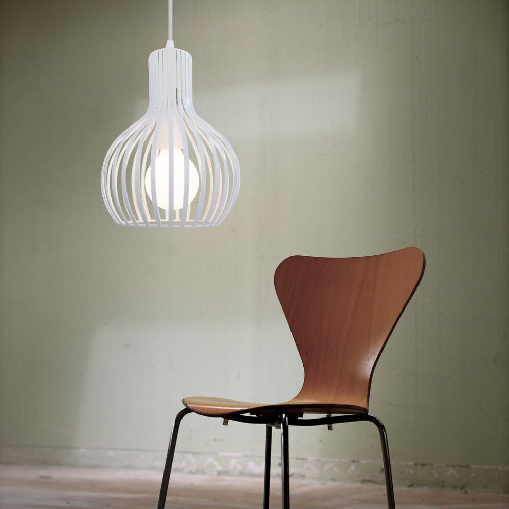 Stoex Retro Ceiling Antique Chandelier Pendant E27 Vintage Modern Hanging For Cafe Bedroom Kitchen Living Room Light/White