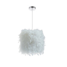 Creative Romantic Hanging Lamp 22CM Pure White Feather Pendant Light Modern Chandelier Nordic Hanging Light E27
