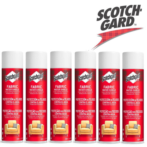 6 x Scotchgard Long Lasting Waterproofs Fabrics Fabric Water Shield 400ml 1