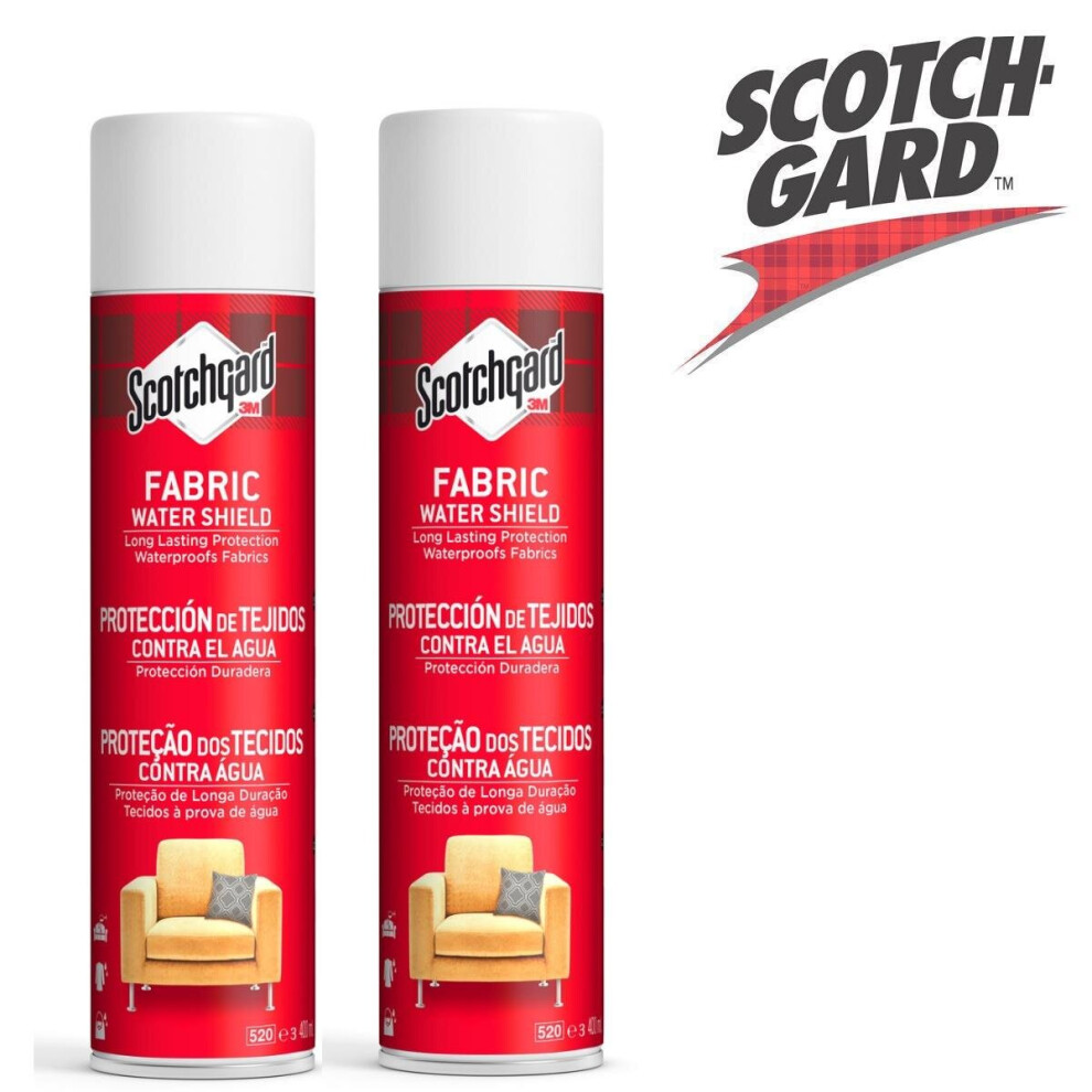 2 x Scotchgard Long Lasting Waterproofs Fabrics Fabric Water Shield 400ml