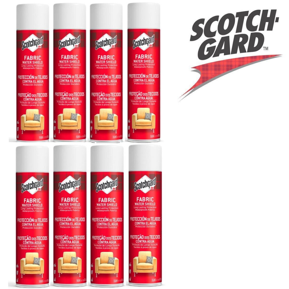 8 x Scotchgard Long Lasting Waterproofs Fabrics Fabric Water Shield 400ml