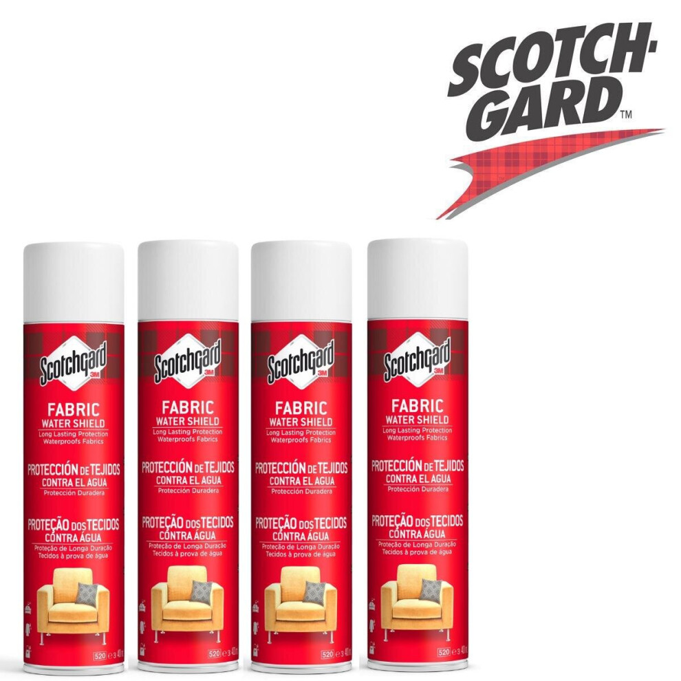 4 x Scotchgard Long Lasting Waterproofs Fabrics Fabric Water Shield 400ml