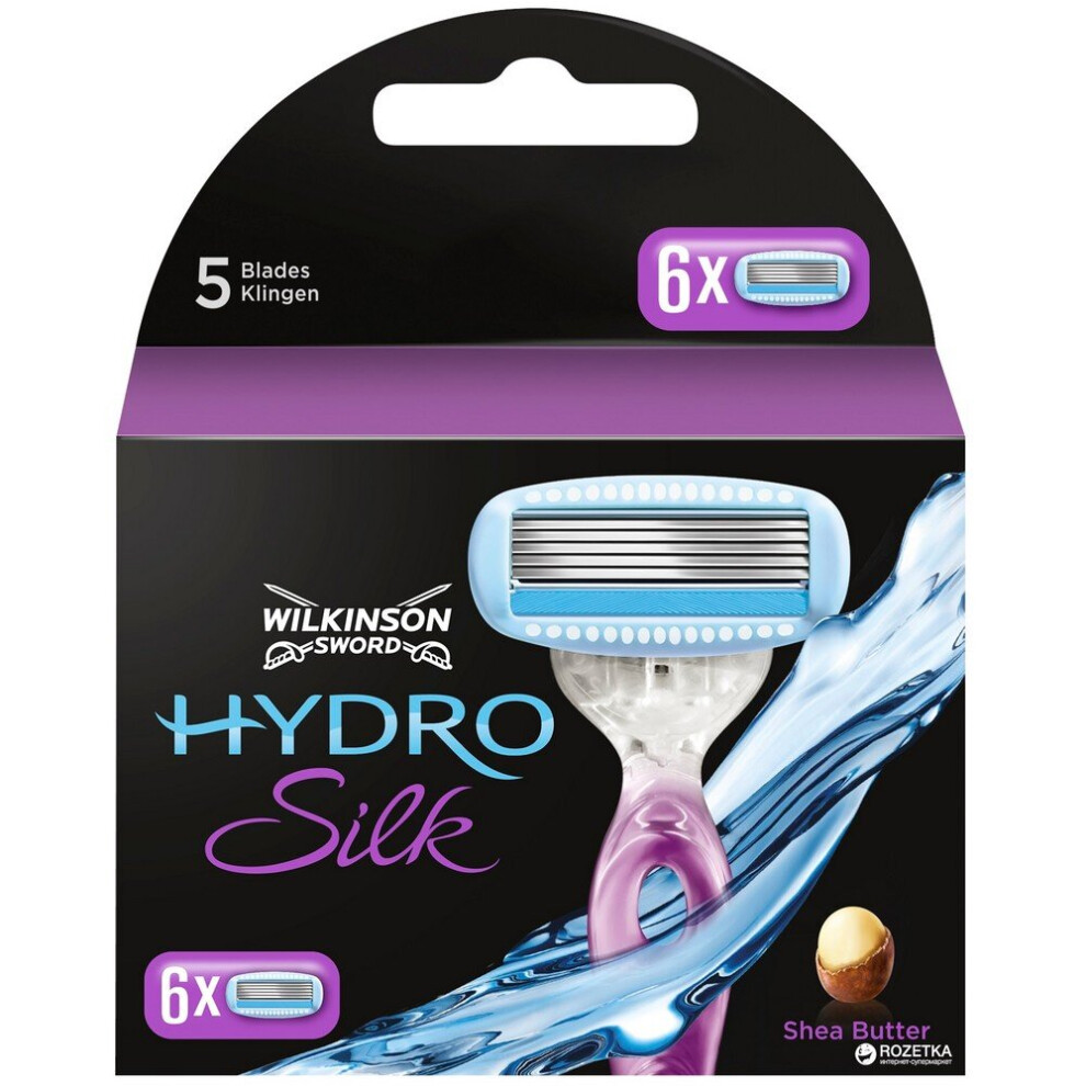 WILKINSON SWORD HYDRO SILK WOMEN'S RAZOR BLADES X6