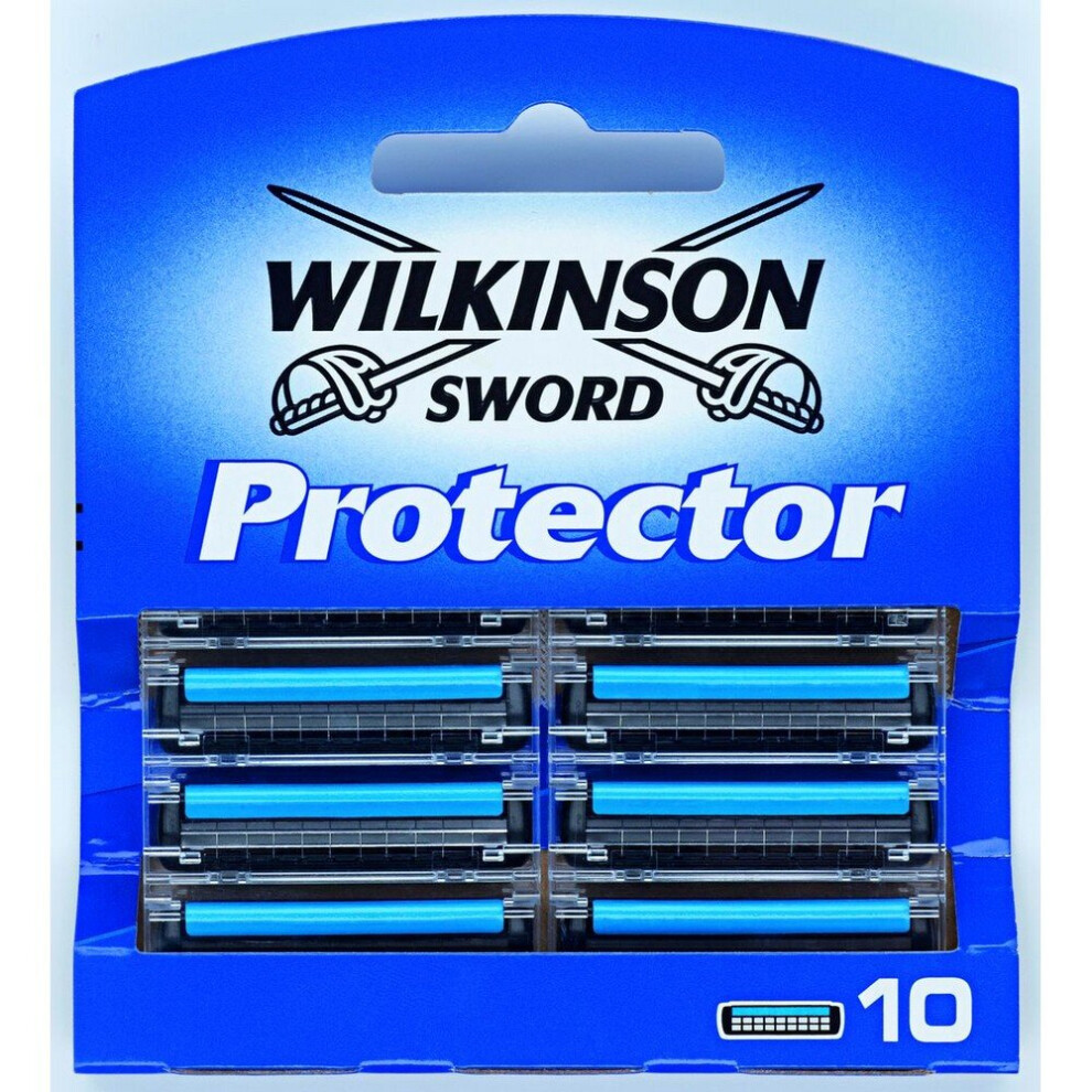 Wilkinson Sword Protector Men's Razor Blades X10 (70001330) Â Safe, Smooth Shave With Protective Guards
