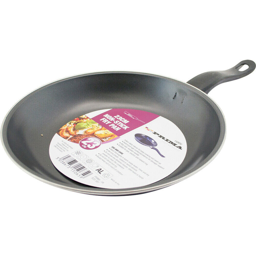 23CM NON STICK FRYING PAN COOKWARE BLACK STIR KITCHEN HANDLE FRY PAN