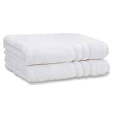 Zero Twist 2 Piece Bath Sheet Pair White
